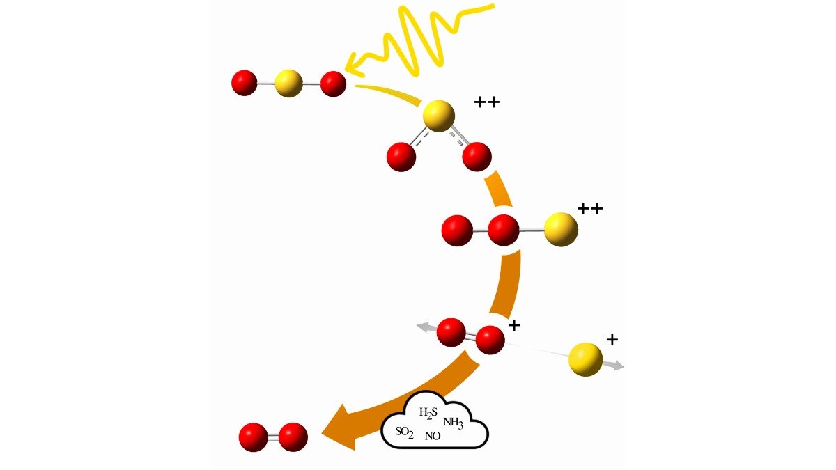 illustration av molekyler, vit bakgrund