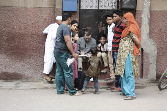 Studenterna fick tidigare i höst resa till Ahmedabad i Indien och på plats uppleva och studera vardagens villkor och levnadsmiljöer i en megastad. Foto: Leo Friedmann