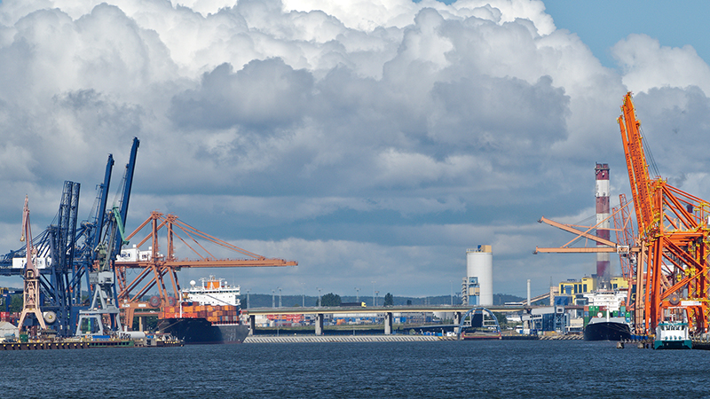 Bild av containerhamn